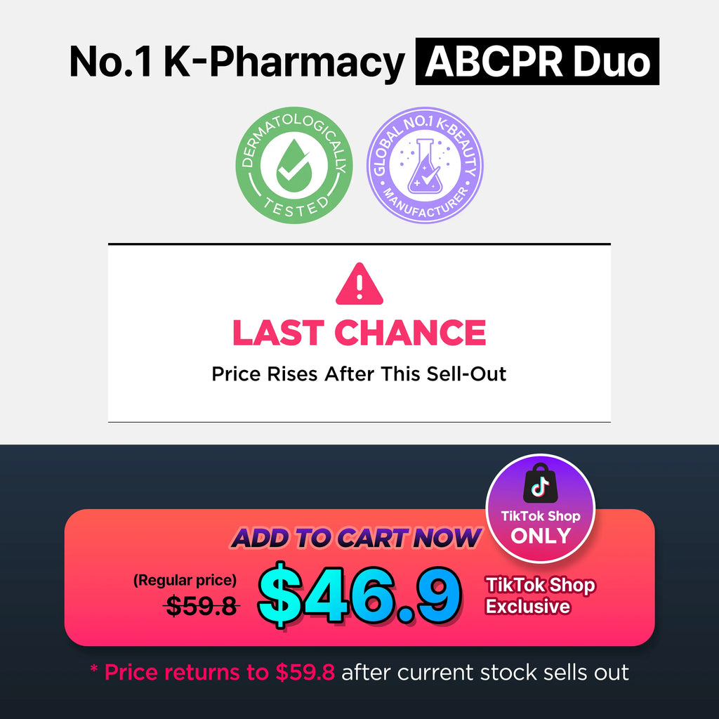 [TIKTOK SHOP EXCLUSIVE/K-PHARMACY No.1] ABCPR Duo Serum: 7-Day Korean Glass Skin Kit