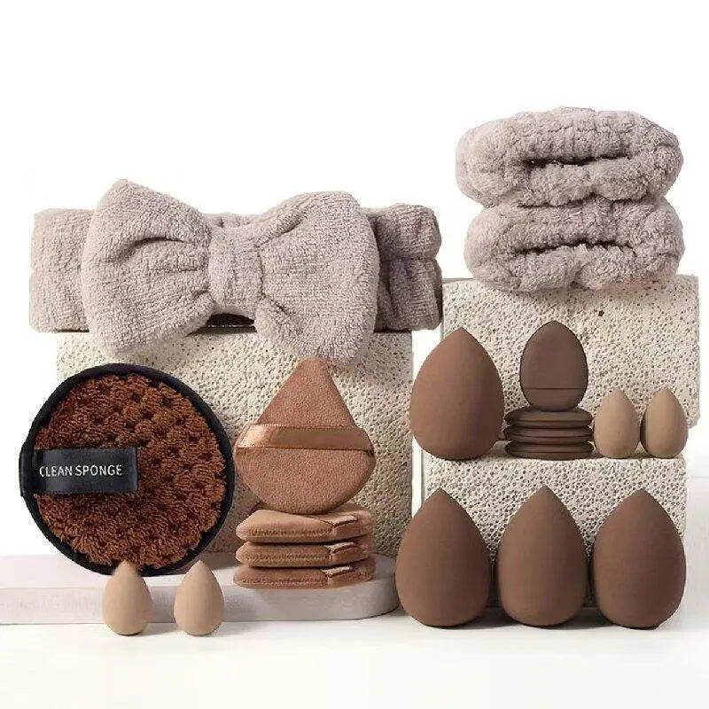 Face Makeup Tool Set, Portable Travel Facial Makeup Blending Brush & Cleansing Tool Kit for Daily Use, Professional Makeup Tools for Women